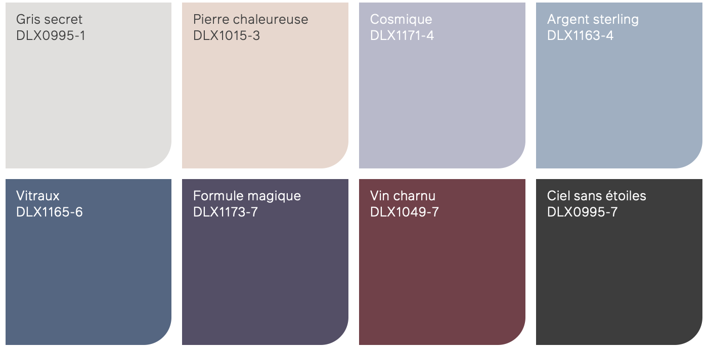 Tendances couleur Dulux 2025 palette 1 EXTRA CÉLESTE